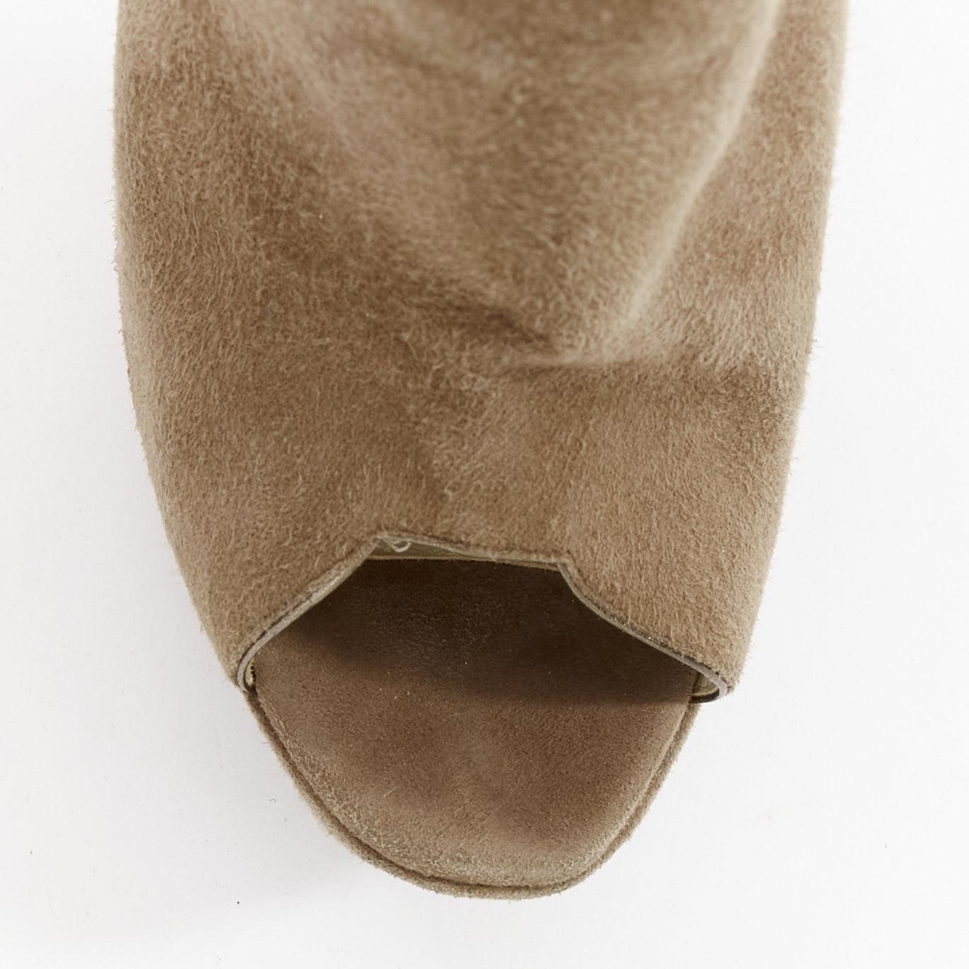 NICHOLAS KIRKWOOD bottines à plateforme peep gradient brun gunmetal EU37 en vente 1