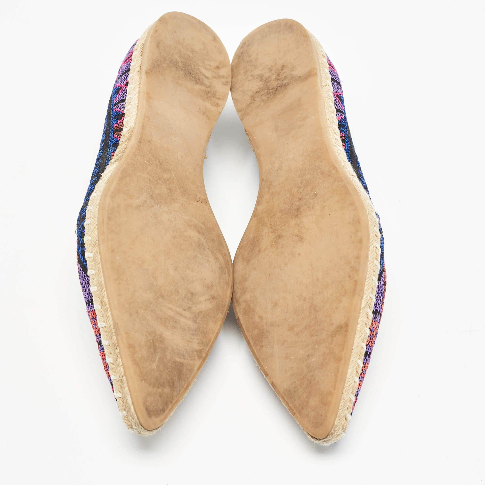 Nicholas Kirkwood Espadrilles mexicaines brodées à bout pointu, taille 37 en vente 2