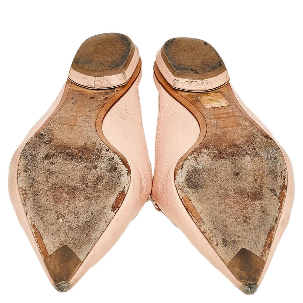 Nicholas Kirkwood Cream Leather Pointed Toe Beya Flat Mule Sandals Size 39.5 1