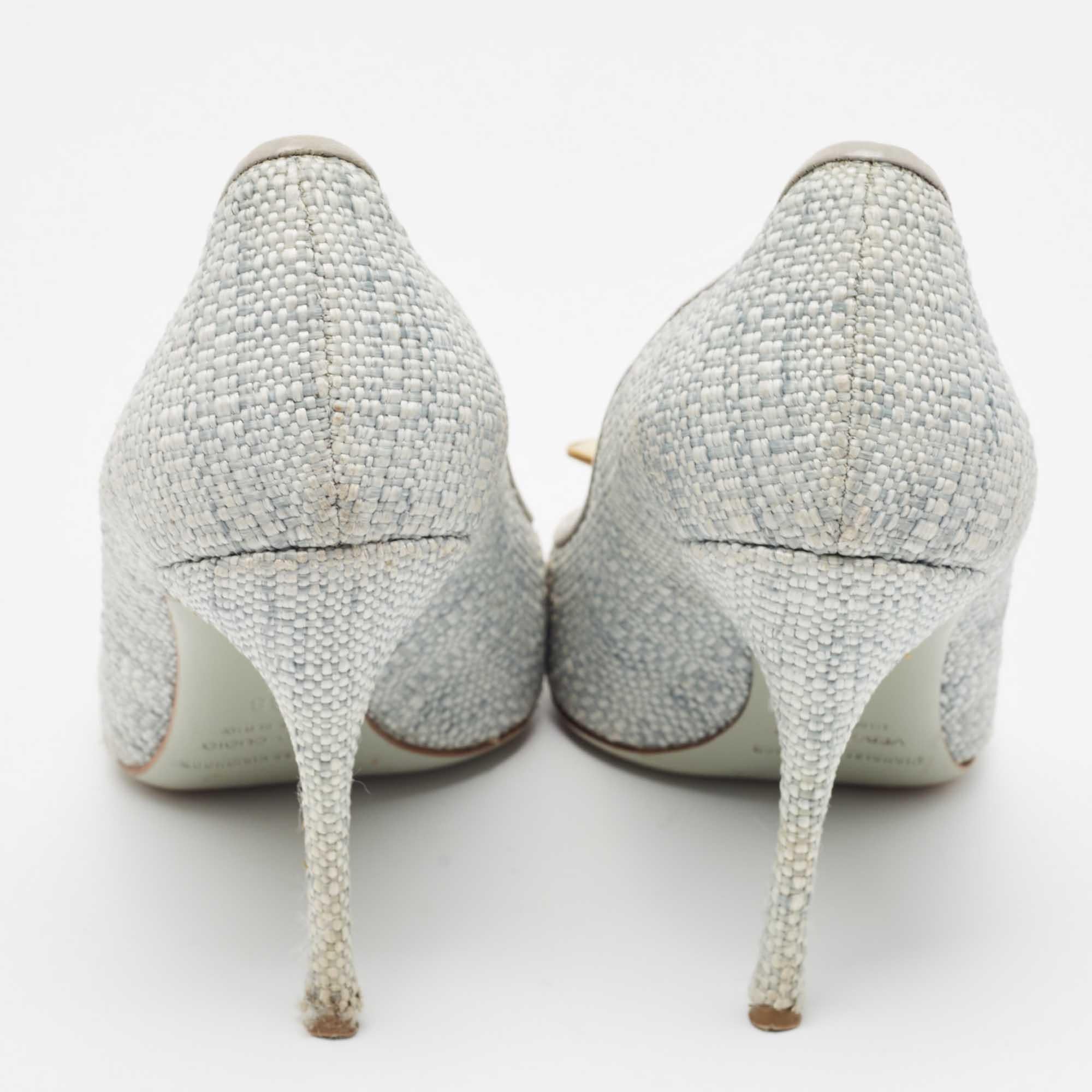 Nicholas Kirkwood Rafia Gris  Bombas con punta hexagonal talla 38 en venta 1