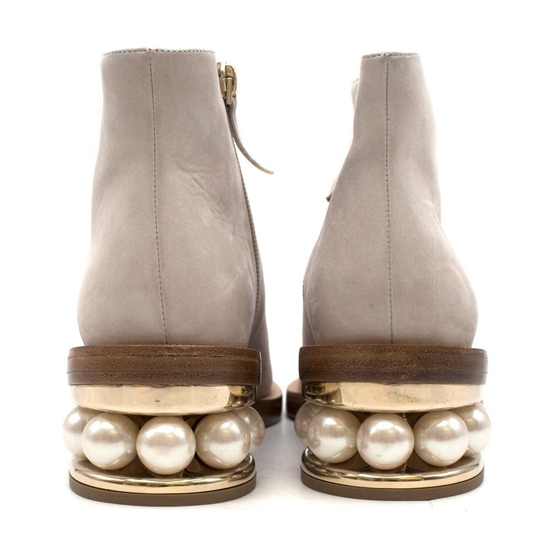 nicholas kirkwood casati faux pearl leather ankle boots