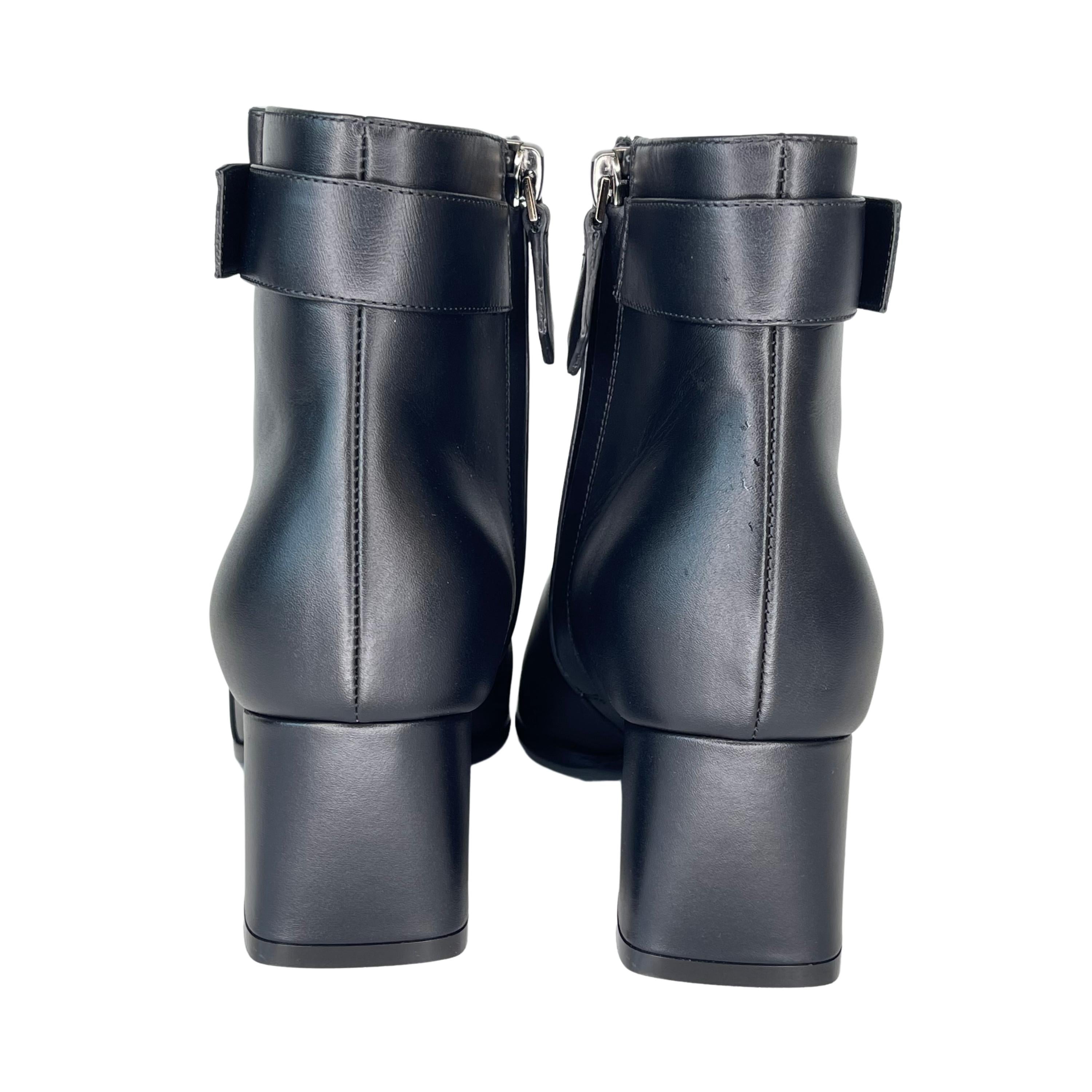 Donna Nicholas Kirkwood Miri, stivaletto in pelle nera con finte perle (36 EU) in vendita