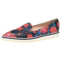 Nicholas Kirkwood Multicolor Floral Print Alona Pointed Toe Loafers Size 39.5