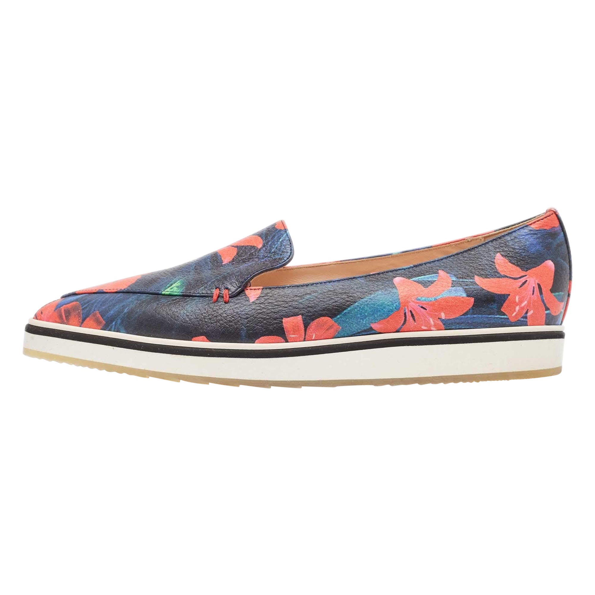 Nicholas Kirkwood - Alona Smoking Slipper en cuir imprimé floral multicolore, taille 37