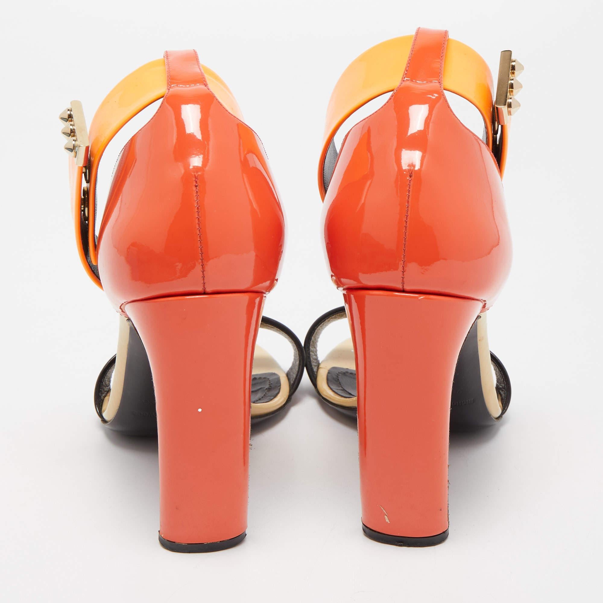 Women's Nicholas Kirkwood Patent Leather Lola Pearl Ankle-Strap Sandals Size 37.5 For Sale