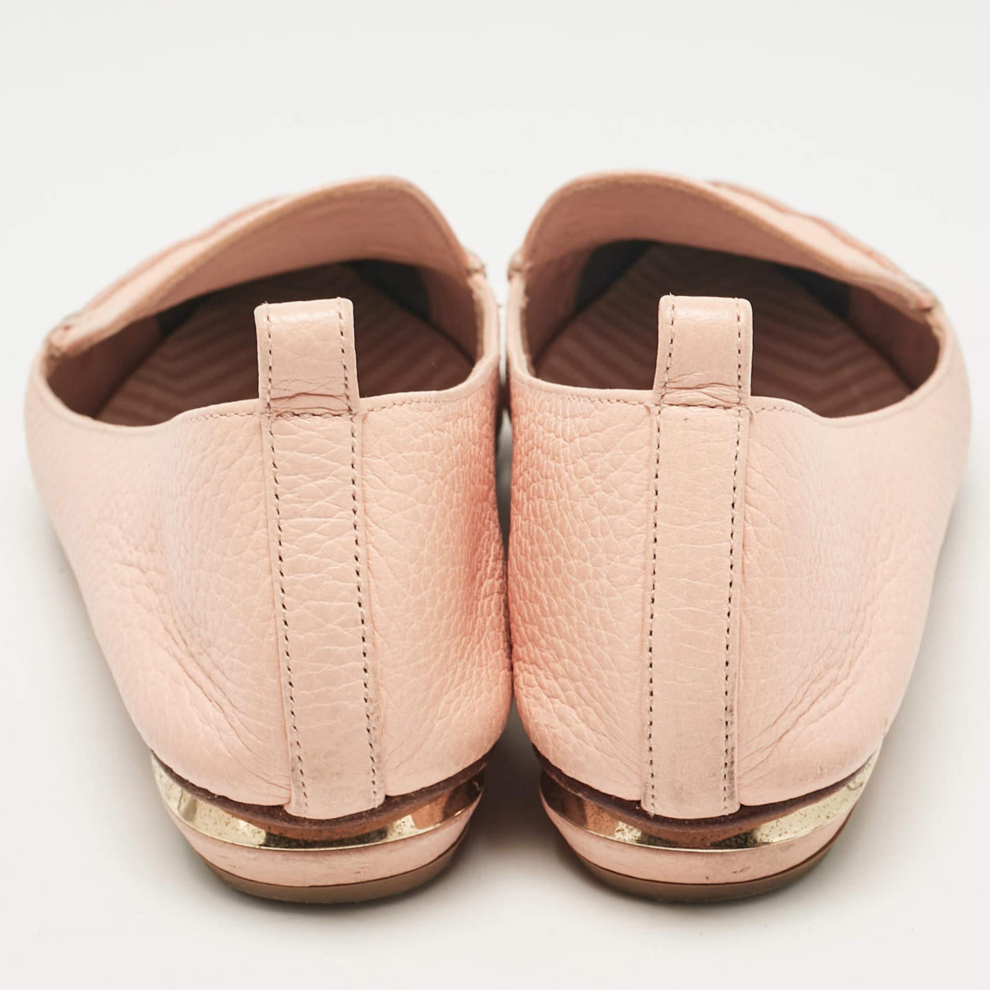 Women's Nicholas Kirkwood Pink Leather Beya Loafers Size 36 For Sale