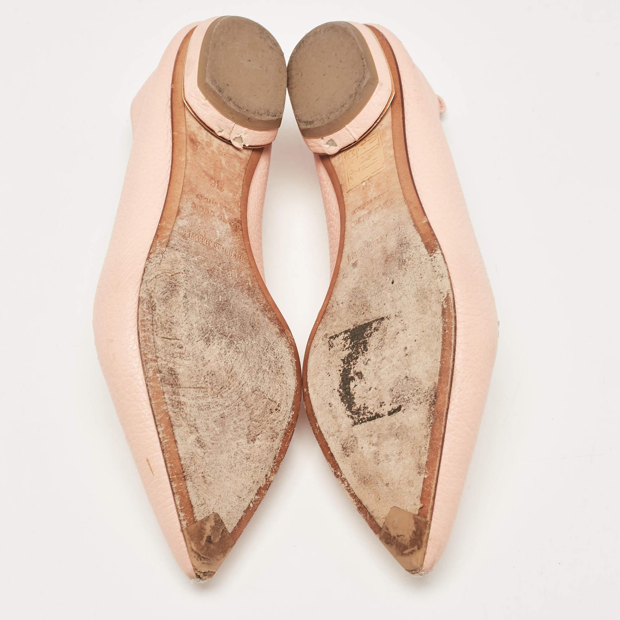 Nicholas Kirkwood Pink Leather Beya Loafers Size 36 For Sale 1