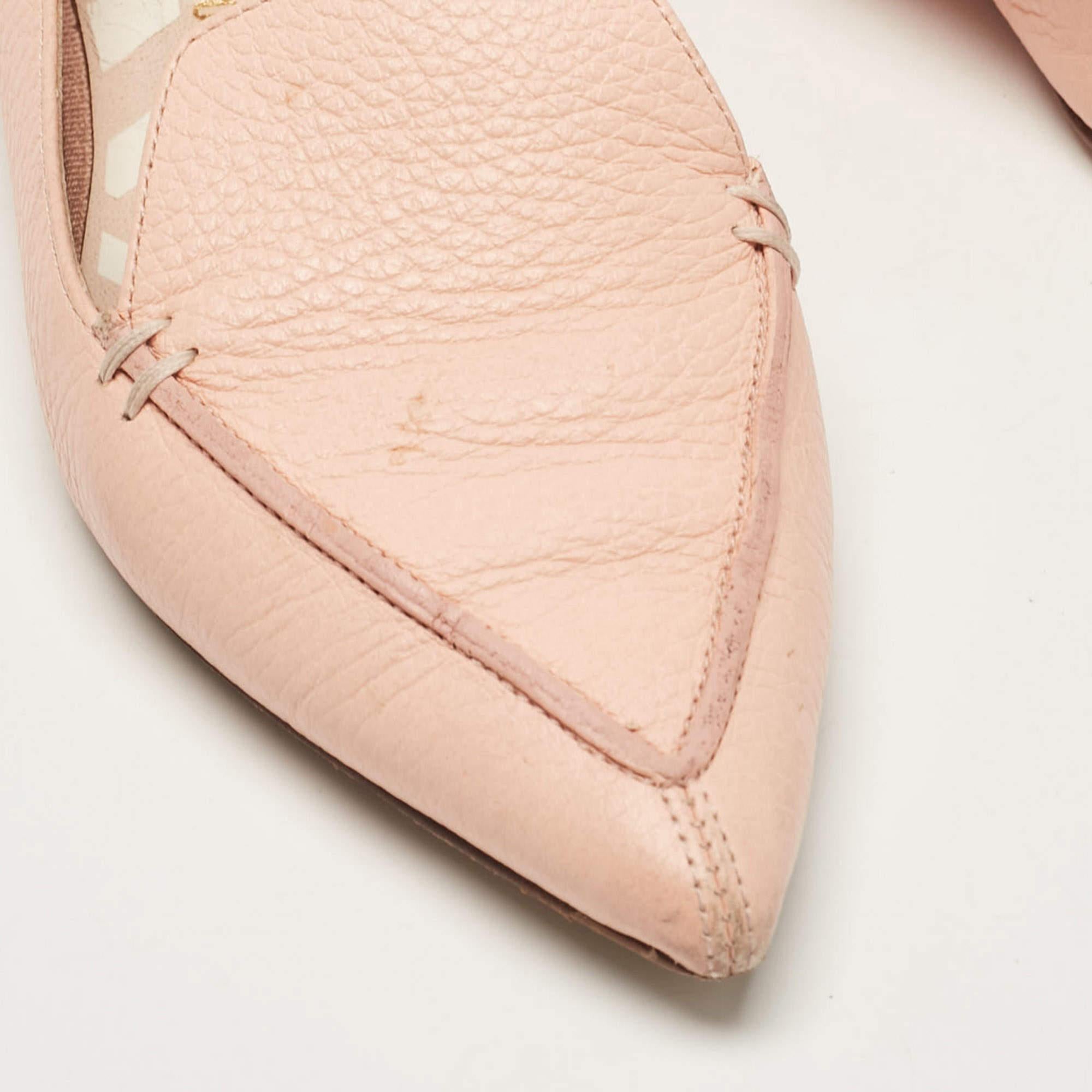 Nicholas Kirkwood Pink Leather Beya Loafers Size 36 For Sale 3
