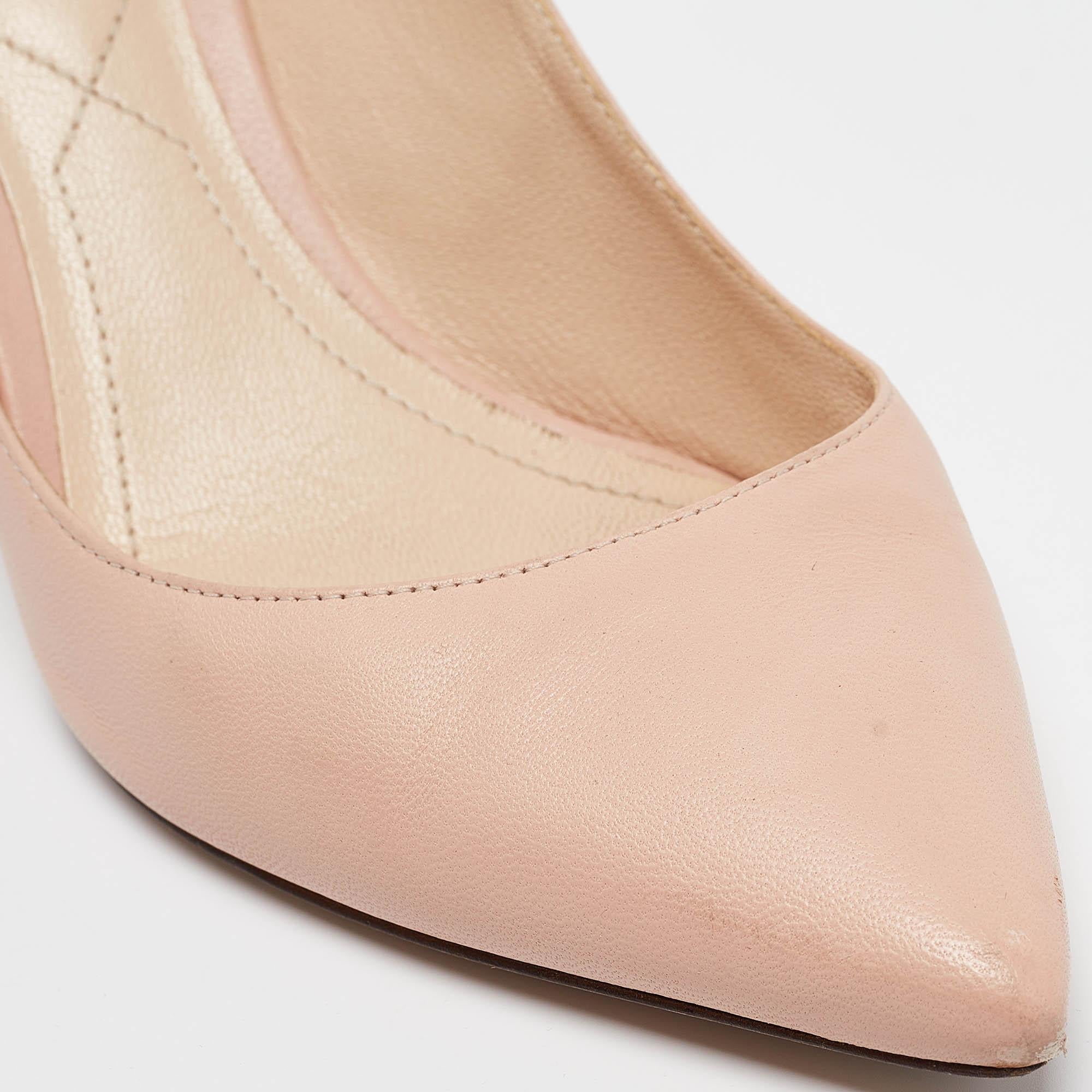 Nicholas Kirkwood Pink Leather Pointed Toe Pumps Size 36 For Sale 2
