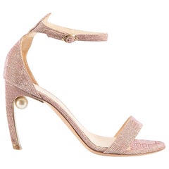 Nicholas Kirkwood - Sandales à talons roses métalliques, taille IT 37