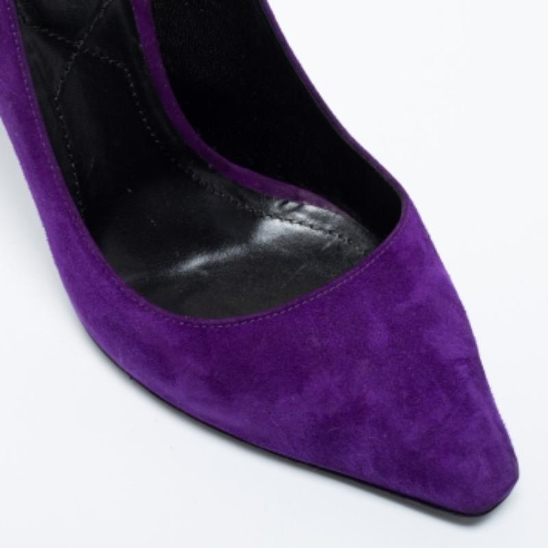 Nicholas Kirkwood Lila Wildleder Pumps mit spitzer Zehe Größe 38 Damen im Angebot