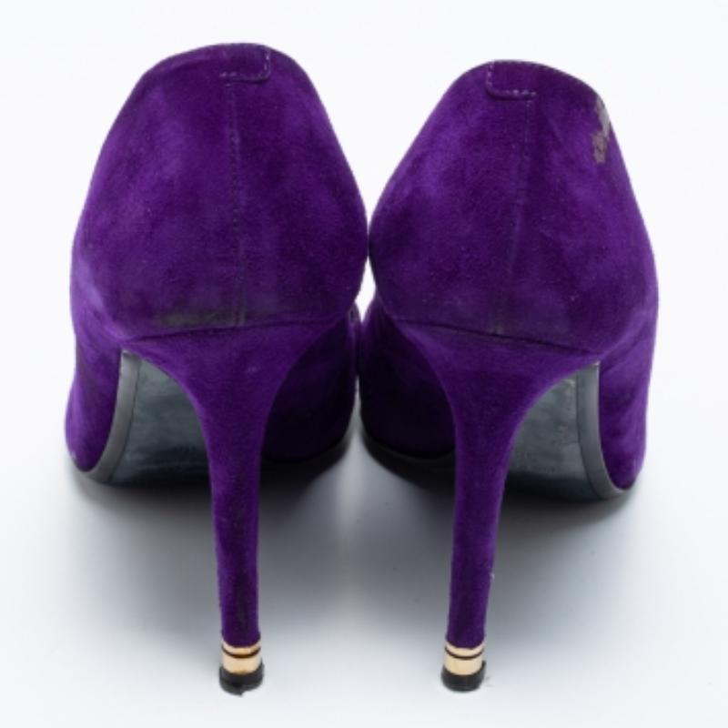 Nicholas Kirkwood Lila Wildleder Pumps mit spitzer Zehe Größe 38 im Angebot 2