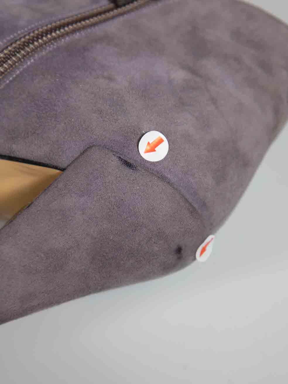 Women's Nicholas Kirkwood Purple Suede Zipped Ankle Boots Size IT 41 For Sale