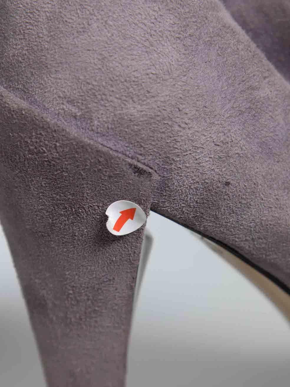 Nicholas Kirkwood - Stivaletti con cerniera in pelle scamosciata viola Taglia IT 41 in vendita 1