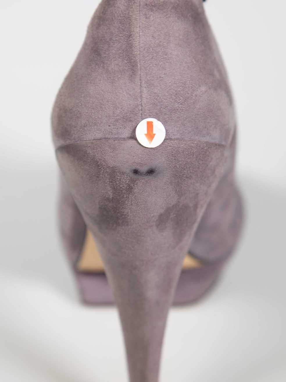 Nicholas Kirkwood Purple Suede Zipped Ankle Boots Size IT 41 For Sale 2