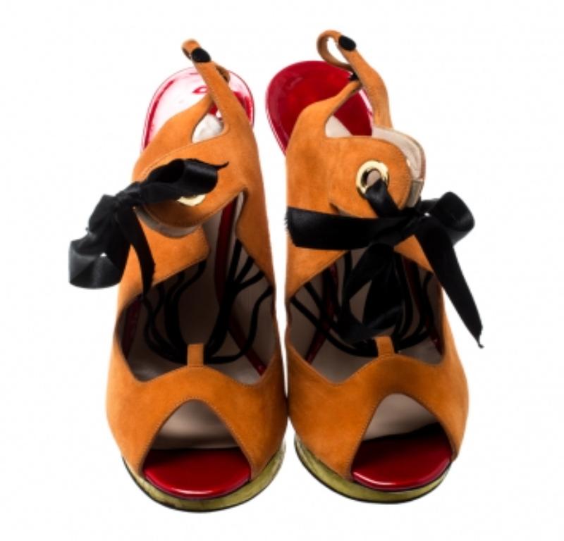 Nicholas Kirkwood Suede Elaphe Python Cut Out Platform Slingback Sandals Size 38 (Sandales à talons compensés en daim Elaphe Python) en vente 1