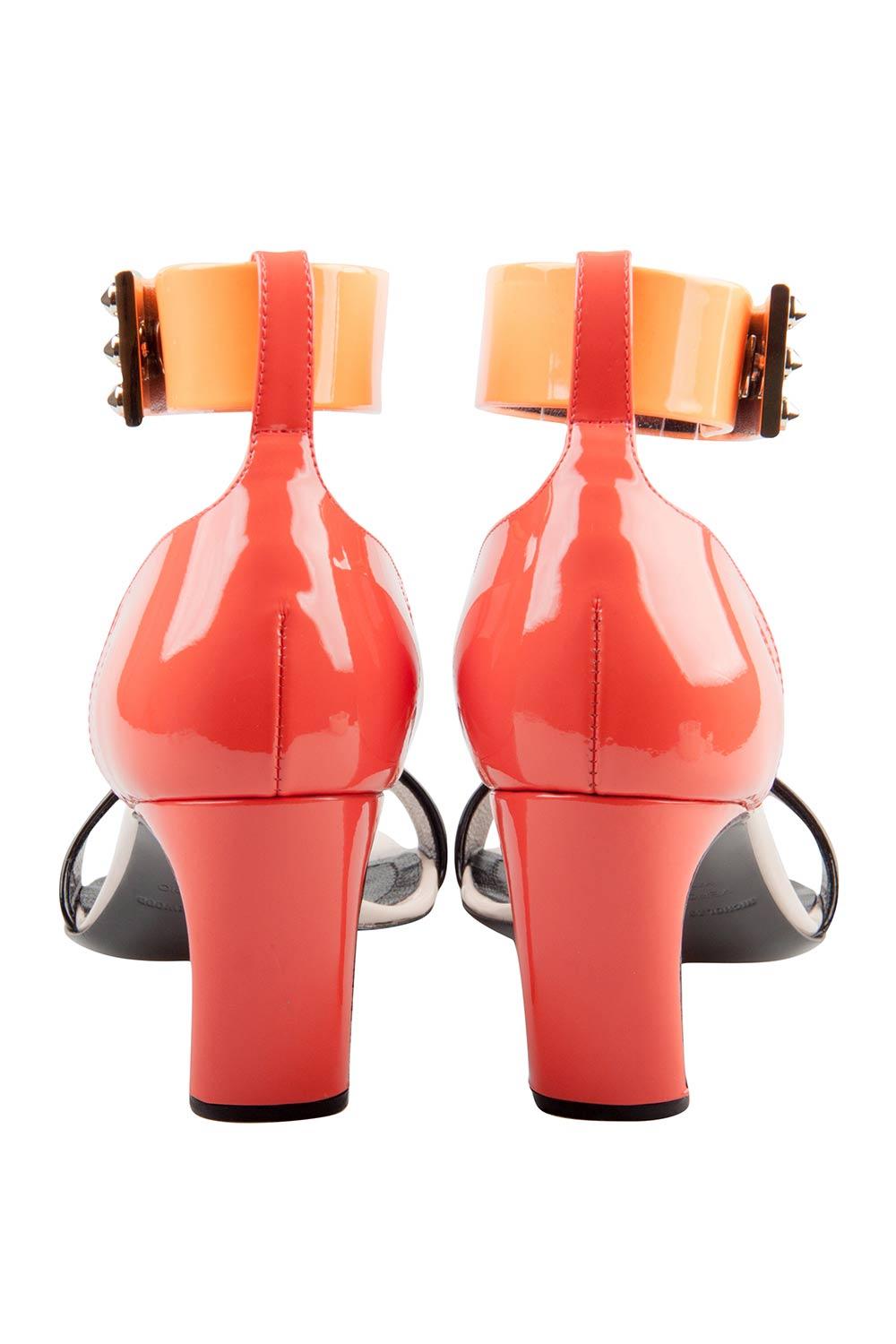 Women's Nicholas Kirkwood Tricolor Patent Leather Ankle Cuff Sandals Size 36.5
