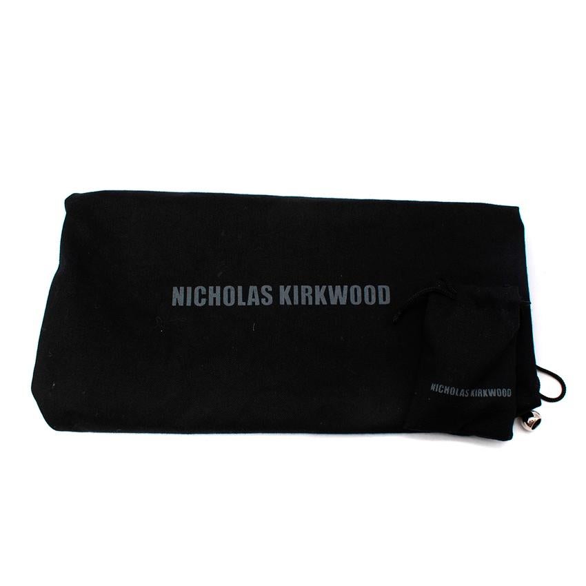 Sandalias de plataforma de piel metalizada y encaje Nicholas Kirkwood x Erdem en venta 5