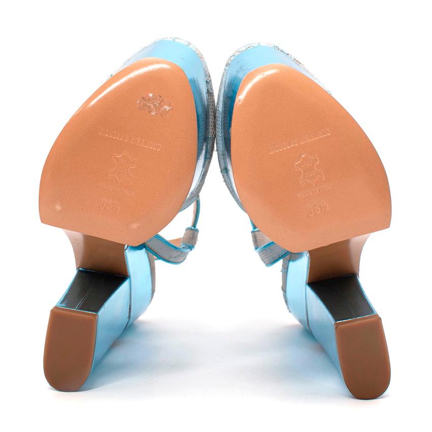 Nicholas Kirkwood x Erdem Metallic Leather & Lace Platform Sandals For Sale 1
