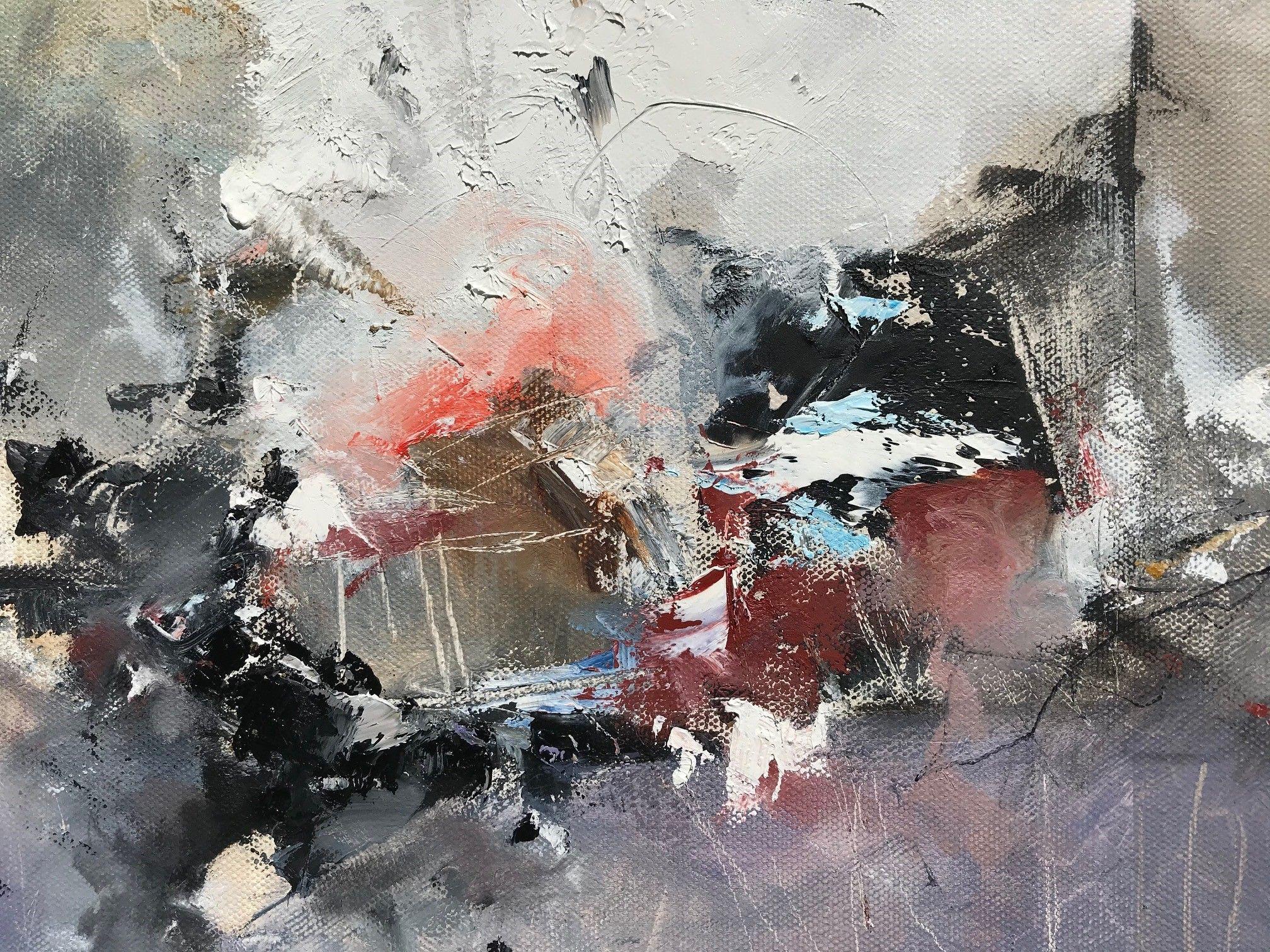Linea di sangue, Pittura, Olio su tela - Painting di Nicholas Kriefall