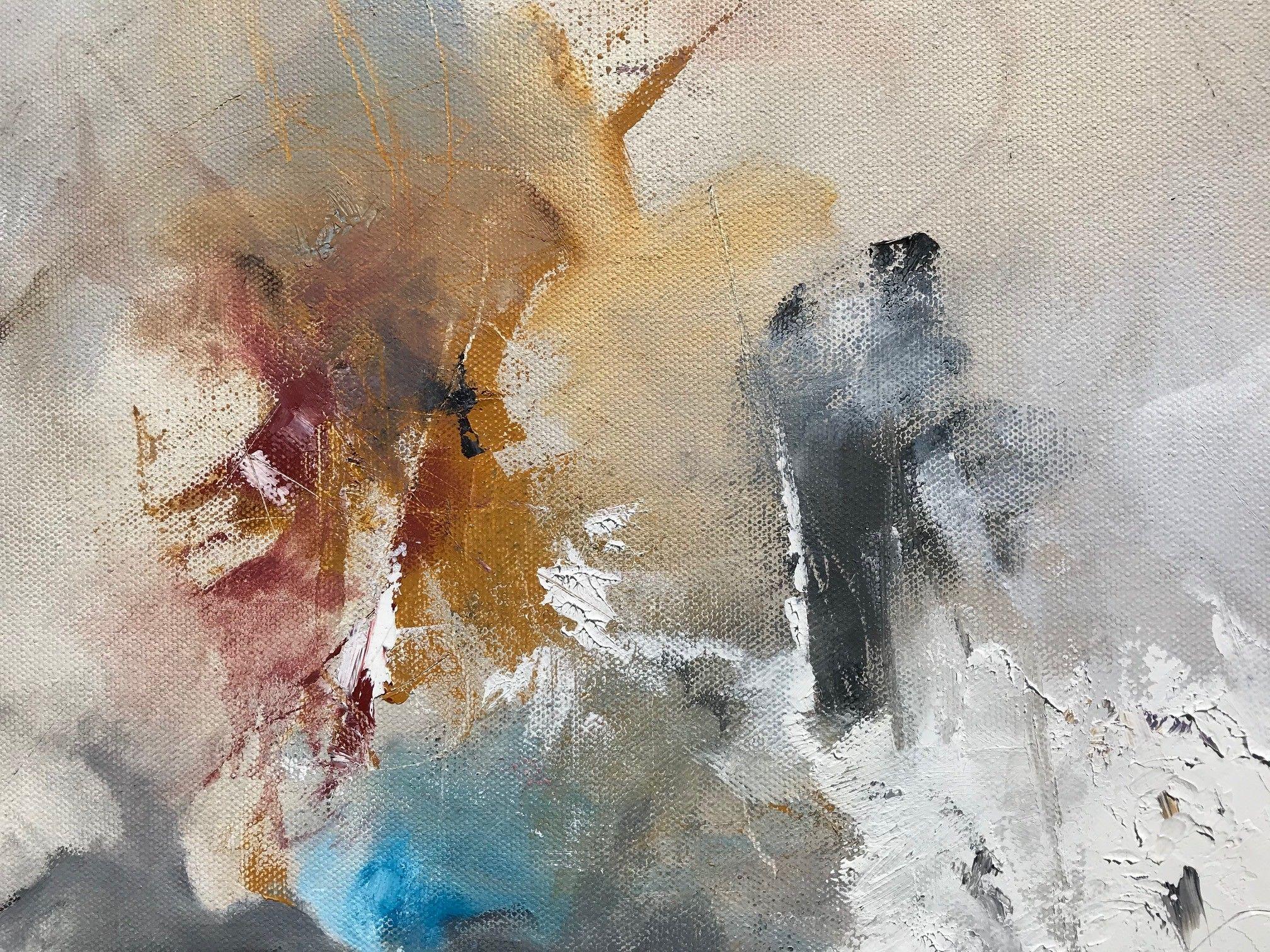 Linea di sangue, Pittura, Olio su tela - Painting Astratto di Nicholas Kriefall