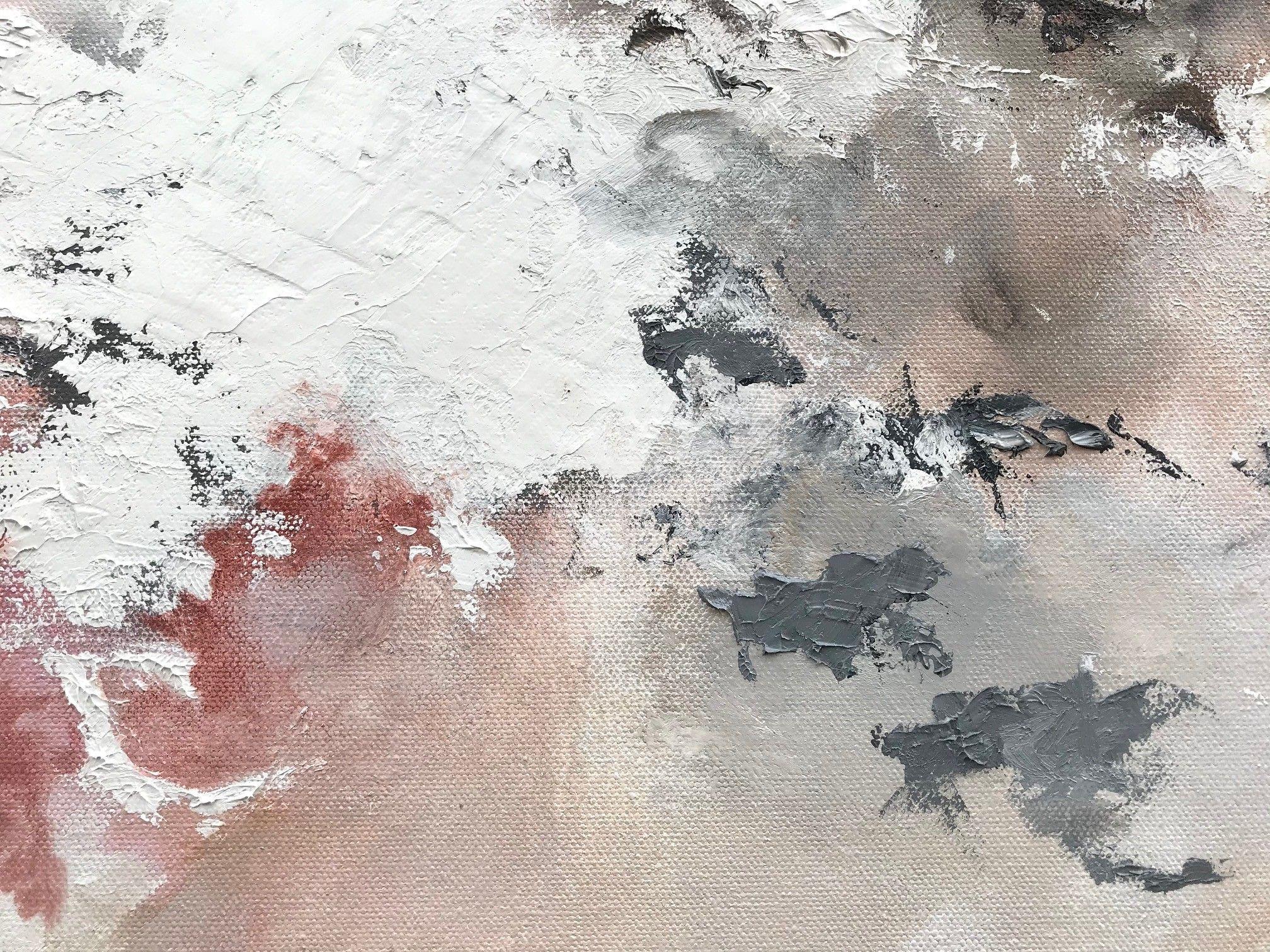 Caldera, Peinture, Huile sur Toile - Beige Abstract Painting par Nicholas Kriefall