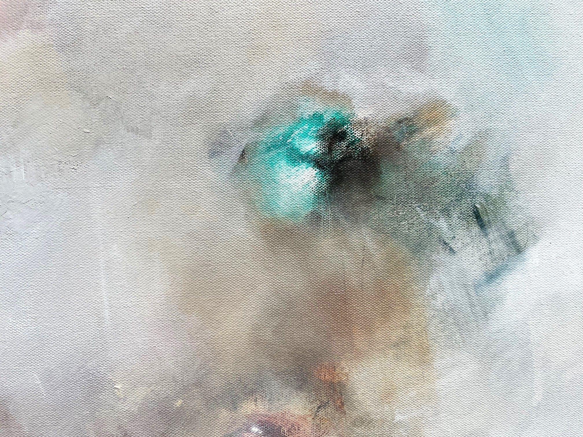 Pomeriggio di rame, Pittura, Olio su tela - Abstract Painting Grigio di Nicholas Kriefall