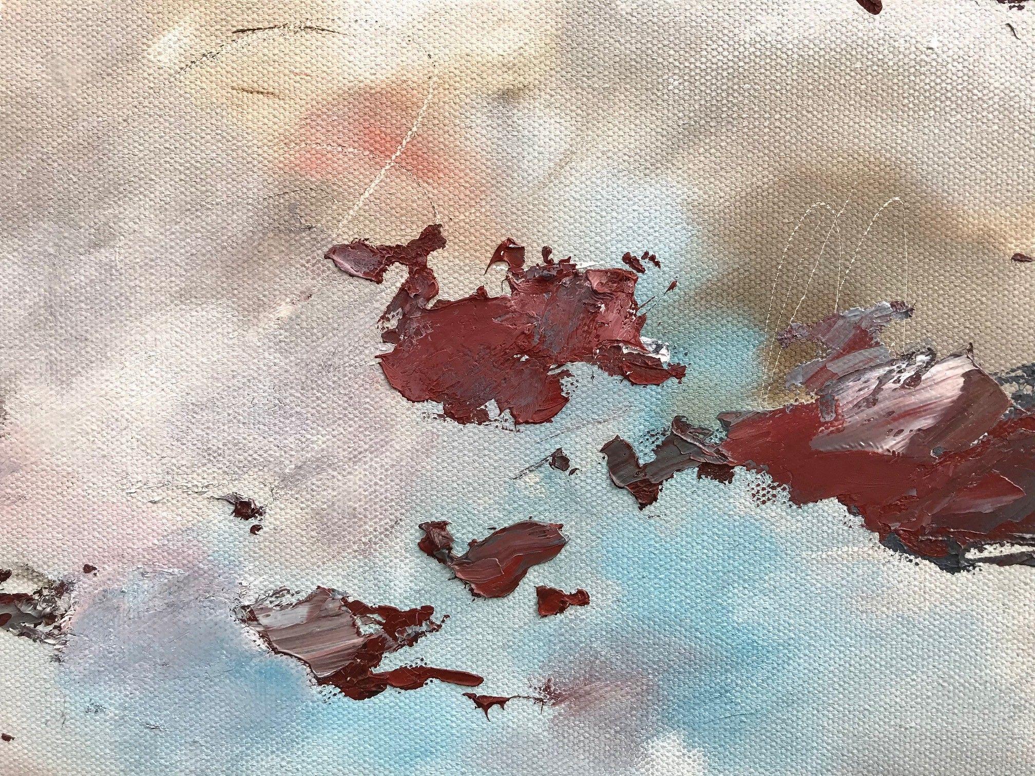 Foraggiatori, Pittura, Olio su tela - Painting Astratto di Nicholas Kriefall