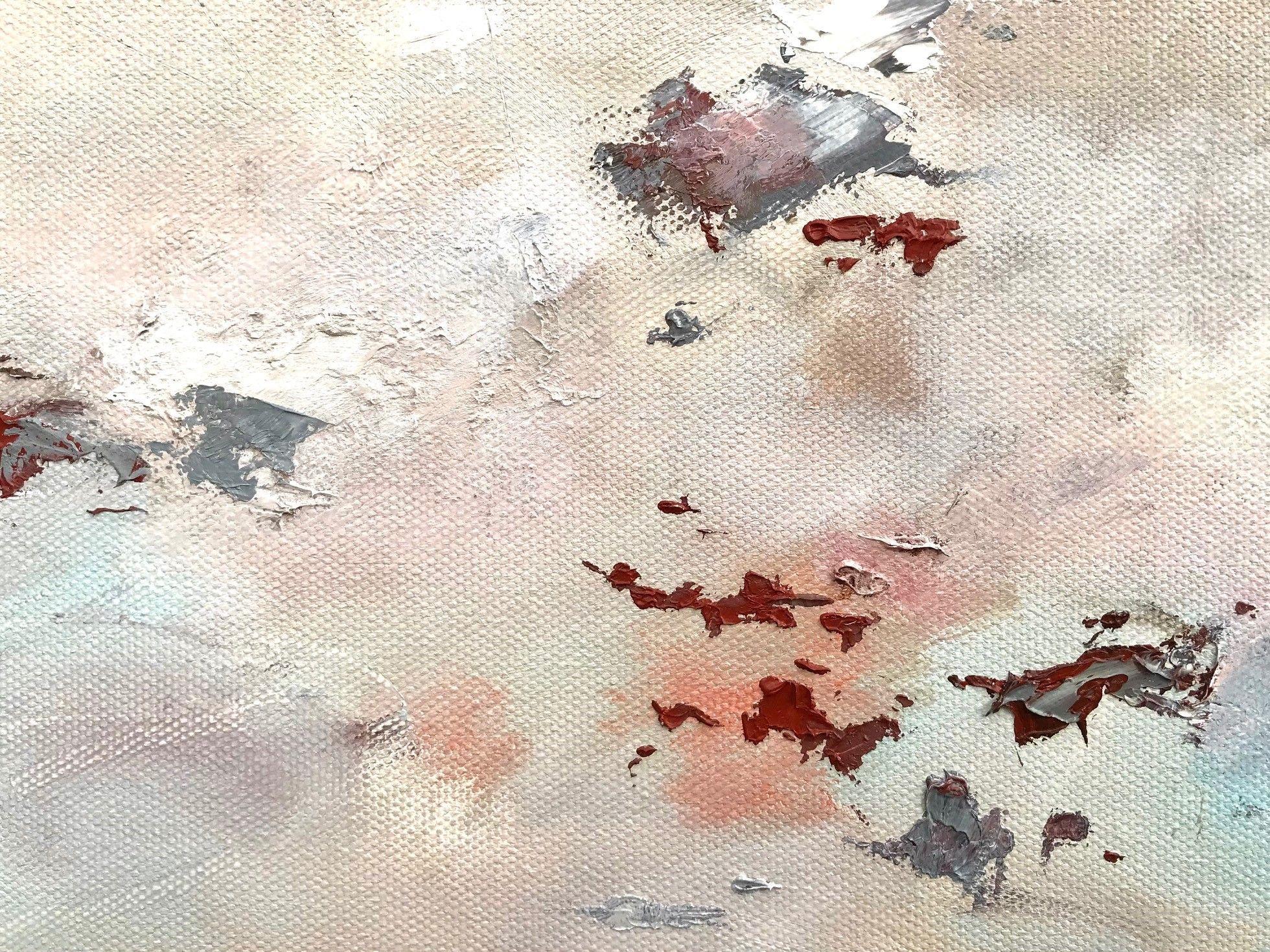 Foraggiatori, Pittura, Olio su tela - Abstract Painting Beige di Nicholas Kriefall