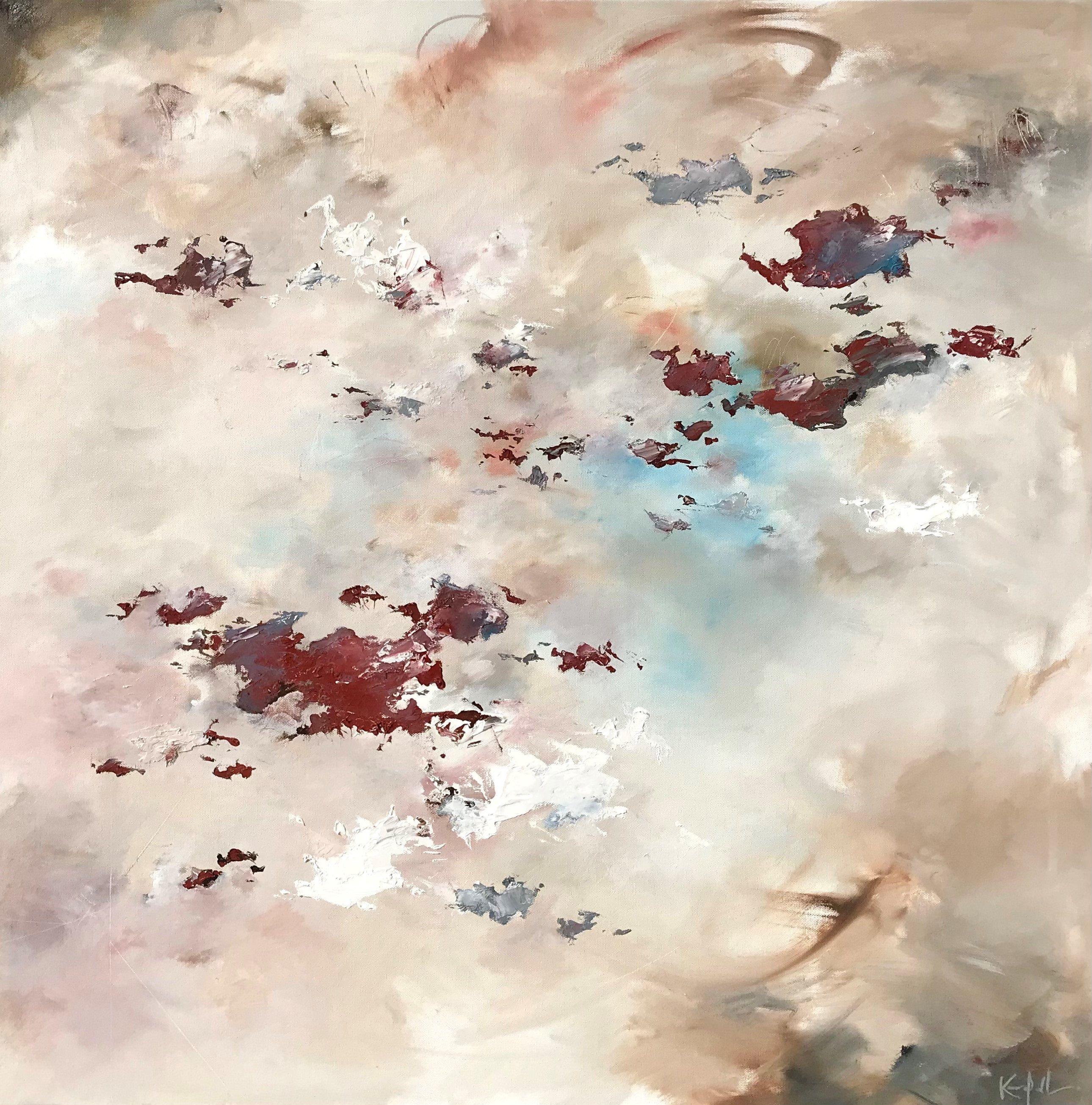 Abstract Painting di Nicholas Kriefall - Foraggiatori, Pittura, Olio su tela