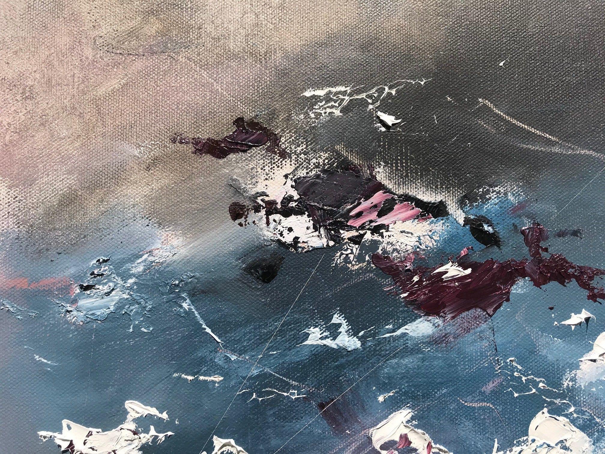 Il prossimo della mia serie di modelli meteorologici, ho voluto incorporare le sfumature di lavanda che si vedono con i fulmini che colpiscono l'oscurità delle nuvole, e anche proiettare una tempesta in movimento :: Pittura :: Astratta :: Questo