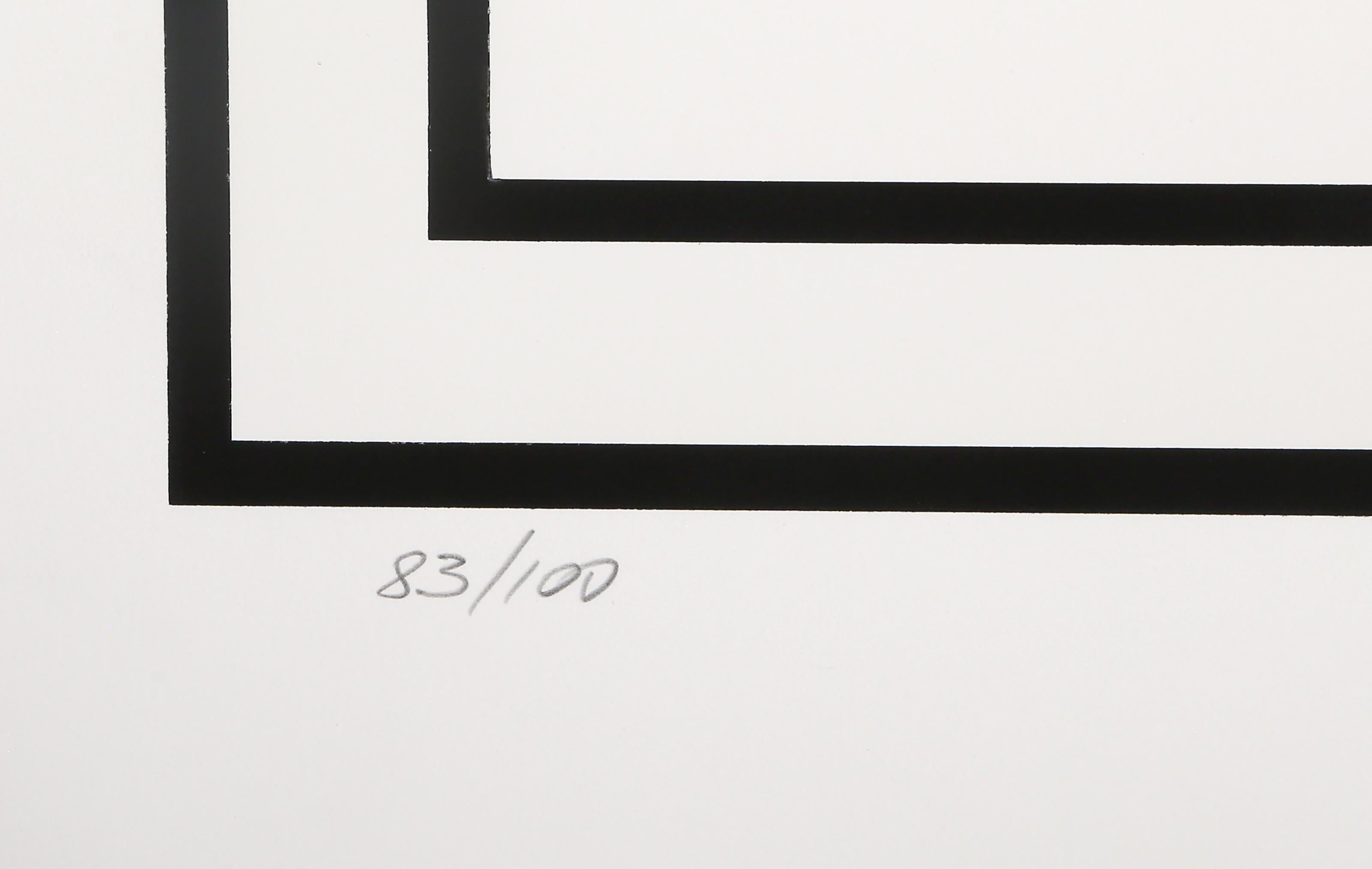 Big Moose Lake, Minimalist Screenprint by Nicholas Krushenick For Sale 3