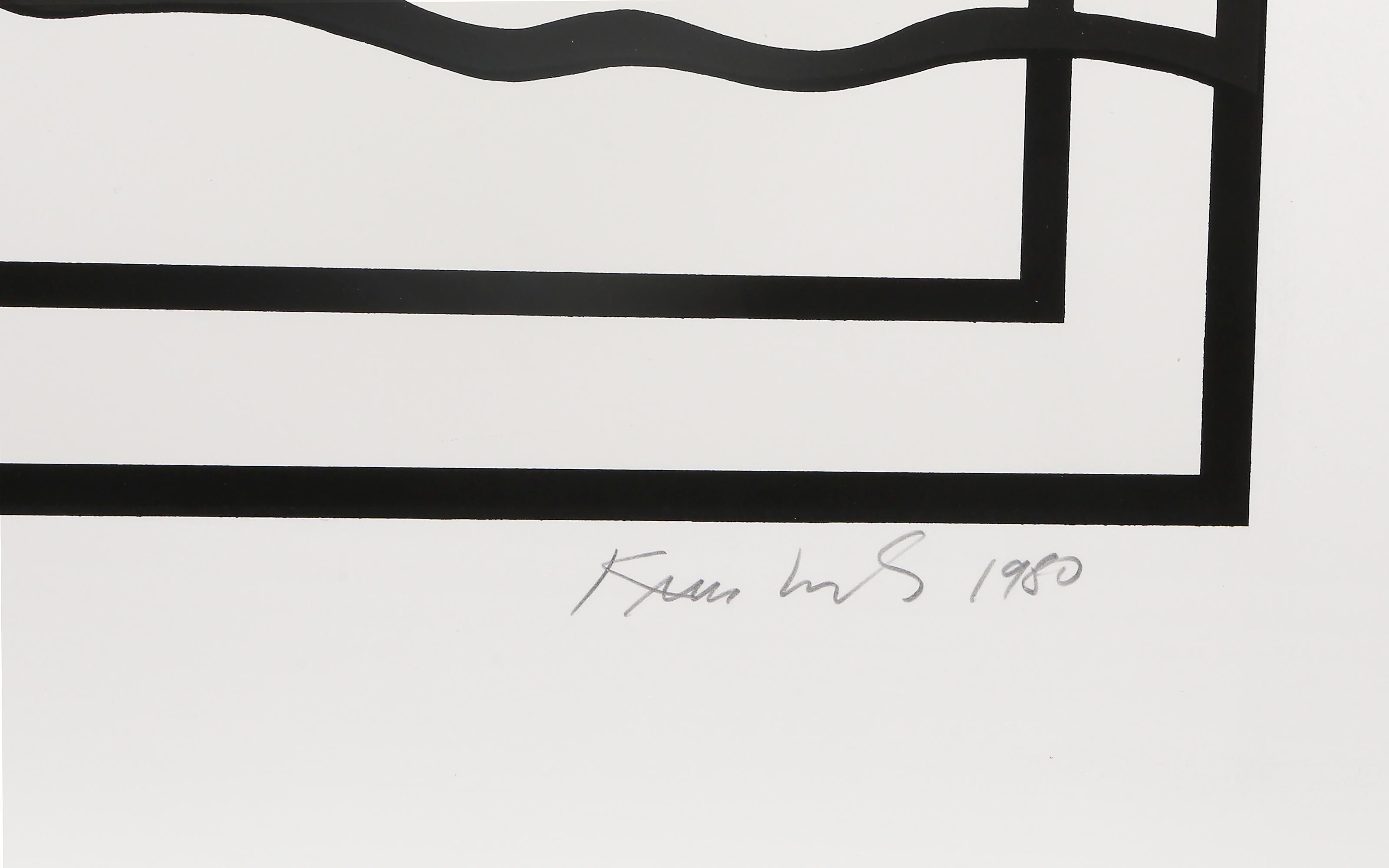 Big Moose Lake, Minimalist Screenprint by Nicholas Krushenick For Sale 4