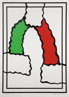Big Moose Lake, Minimalist Screenprint by Nicholas Krushenick