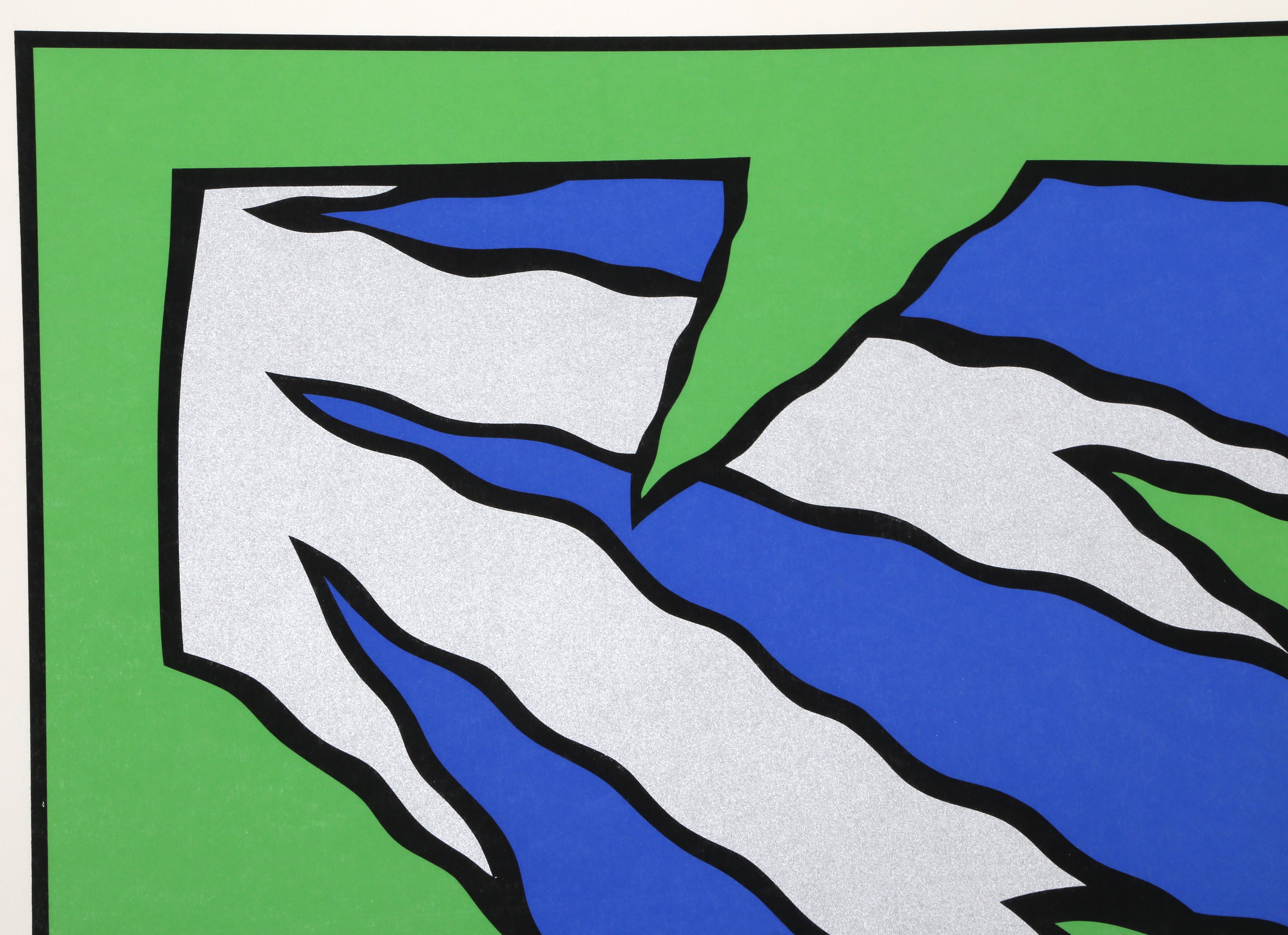 Machine verte, sérigraphie géométrique Pop de Nicholas Krushenick en vente 1