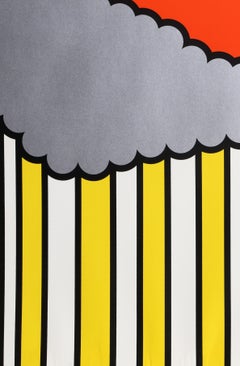 Iron Butterfly, serigrafia astratta geometrica con dettagli in argento di Krushenick