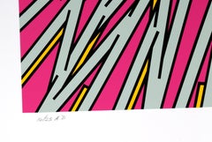 Small Pink, Abstract Geometric Screenprint by Nicholas Krushenick