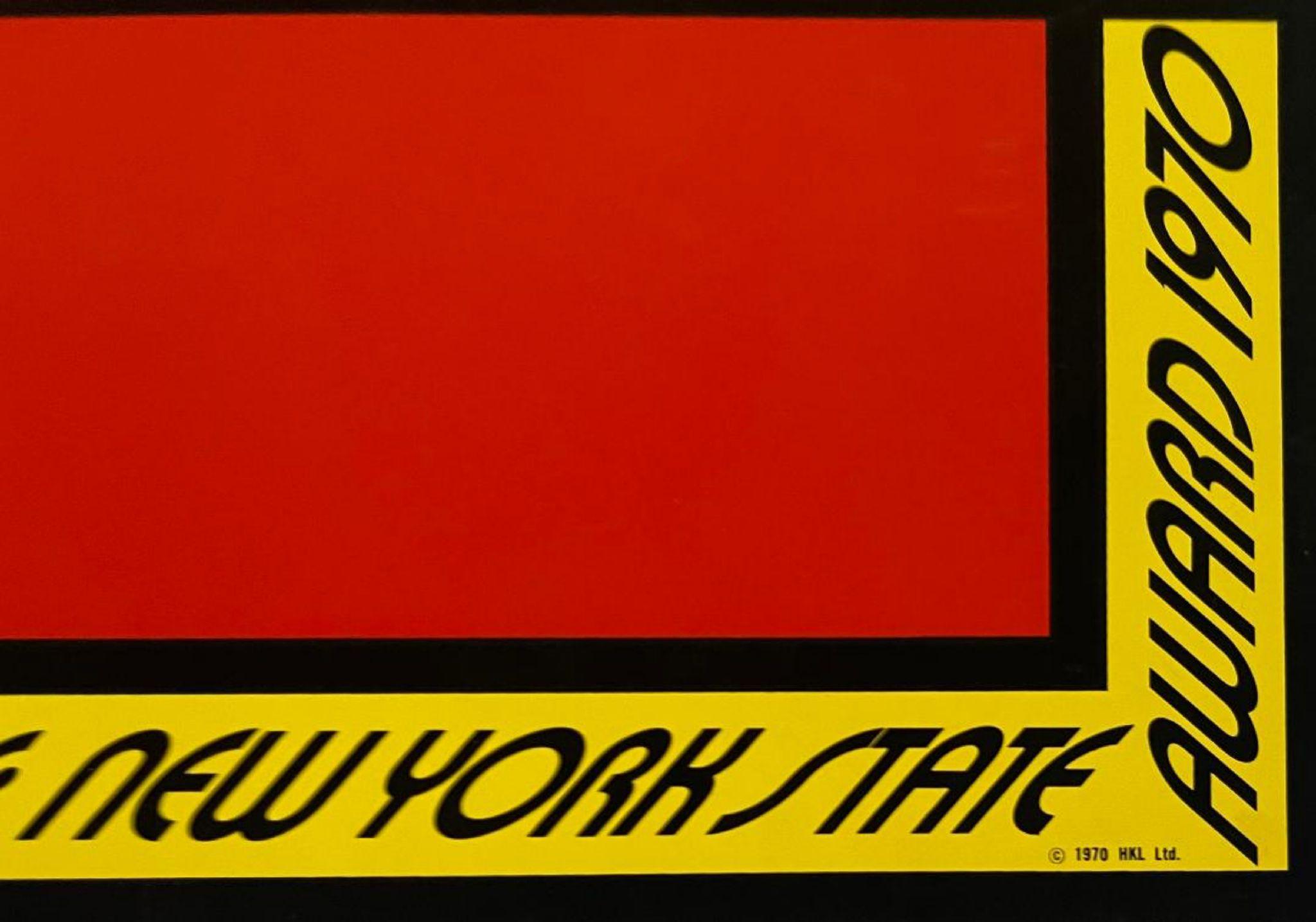 Póster vintage de 1970 del Premio del Consejo de las Artes del Estado de Nueva York Nicholas Krushenick en venta 2