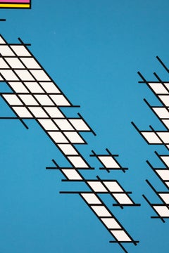 Nicholas Krushenick Tailgate Signé Pop Art Abstraction Sérigraphie 189/200 Art