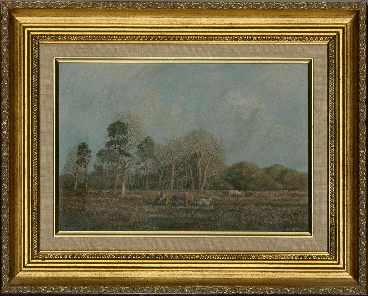 Nicholas Mace (b.1949) - 1983 Oil, Horses of the New Forest For Sale 2