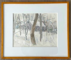 Casa en la nieve (Paisaje de invierno)