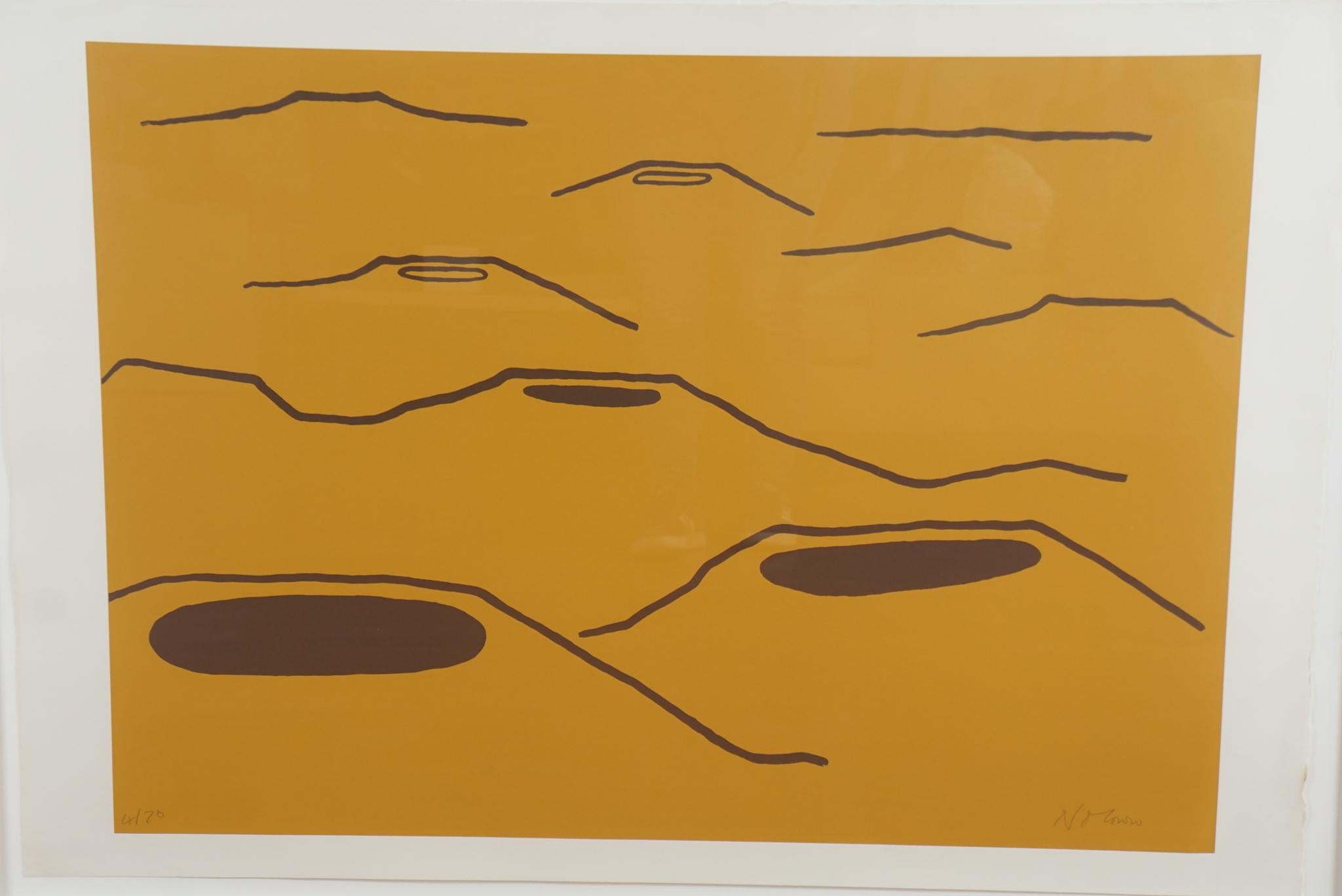 Nicholas Monro, „Craters“, signierter Siebdruck (Postmoderne) im Angebot