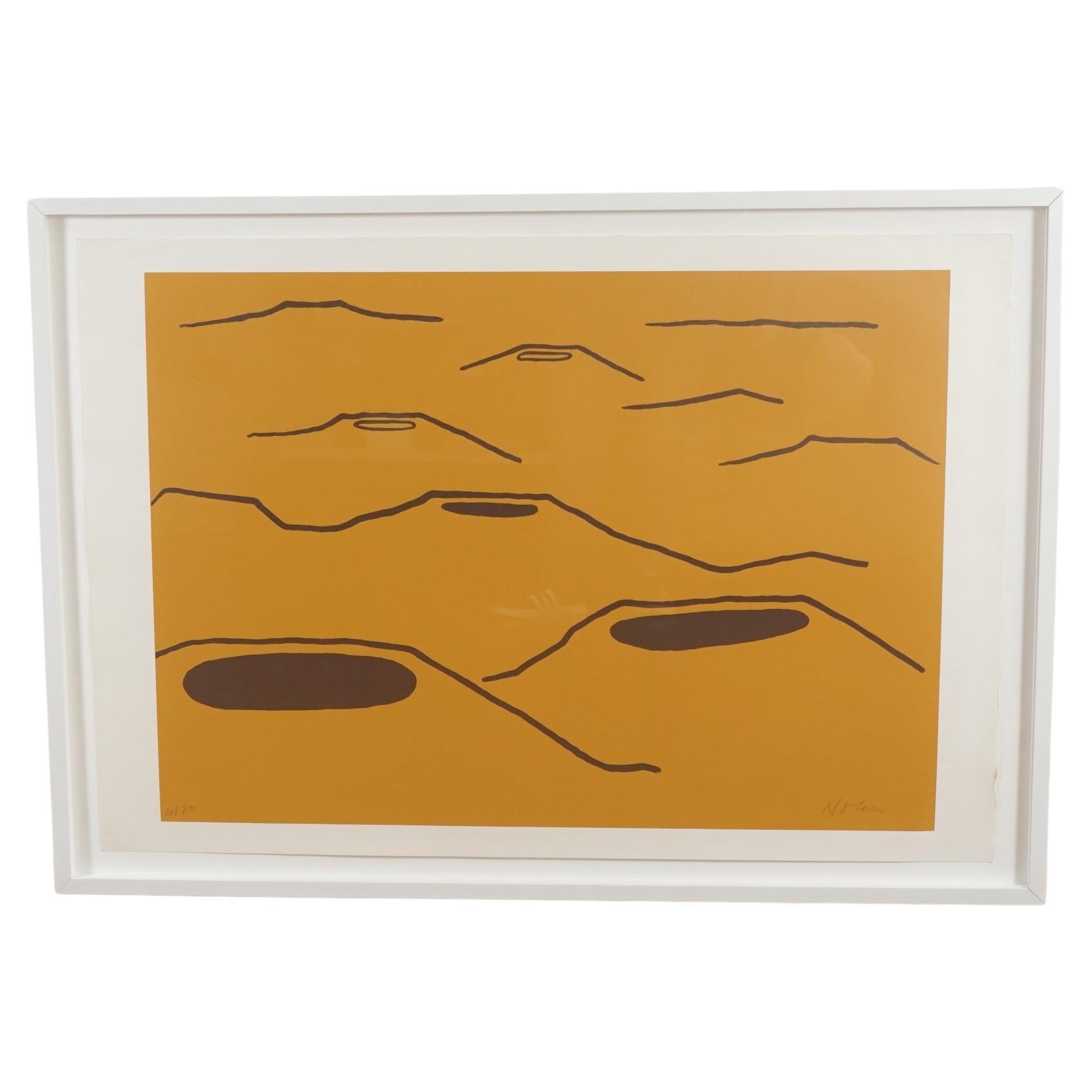 Nicholas Monro, "Craters" Signed Screen Print For Sale
