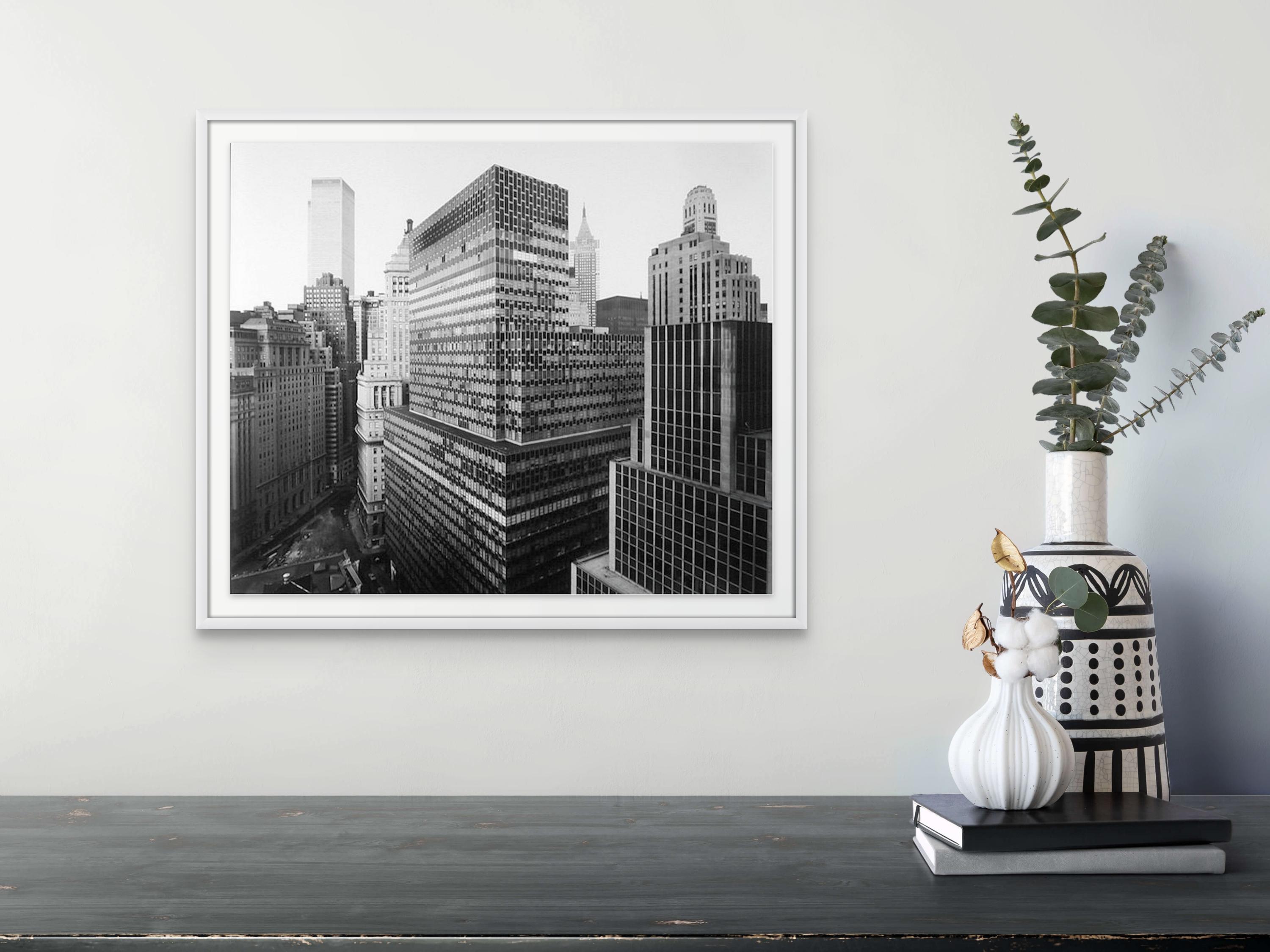 Vista nord da Battery Park, New York - Landscape Photograph Nero di Nicholas Nixon