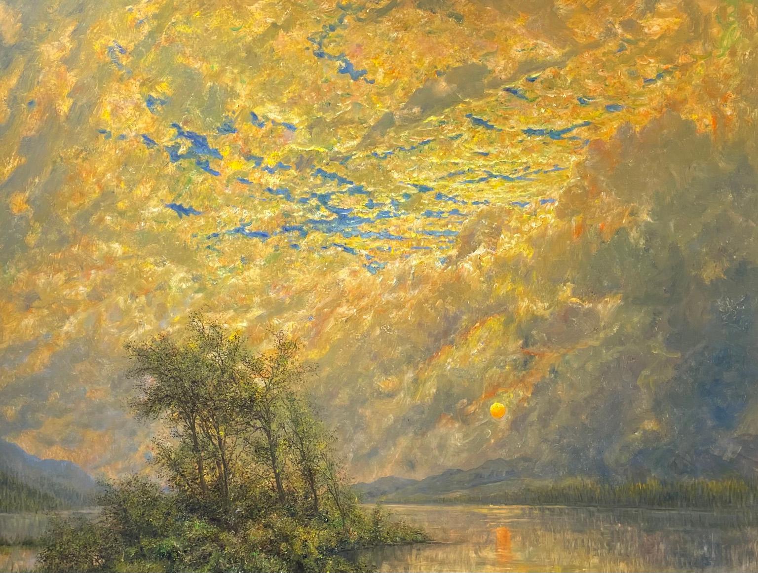 Nicholas Oberling Ashley Lake Sunset in Montana For Sale at 1stDibs