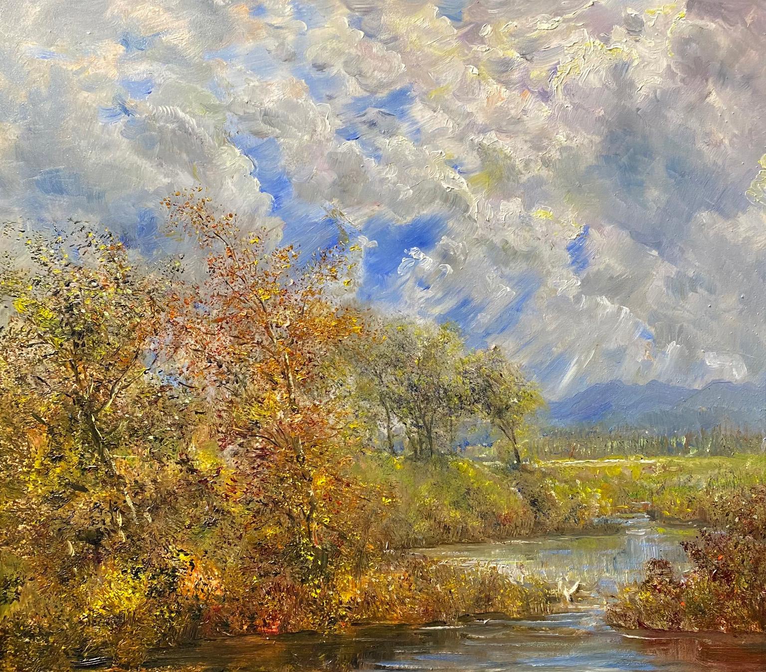 Nicholas Oberling Landscape Painting - Montana Autumn in Flathead Valley