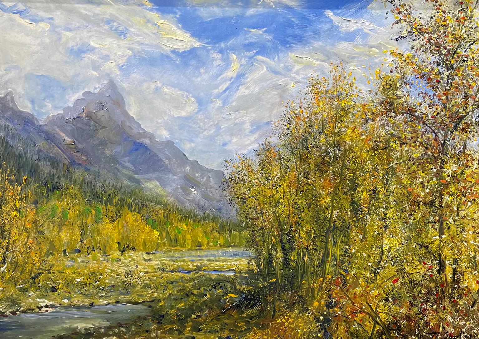 Nicholas Oberling Landscape Painting - Autumn on the Middle Fork of the Flathead River Montana