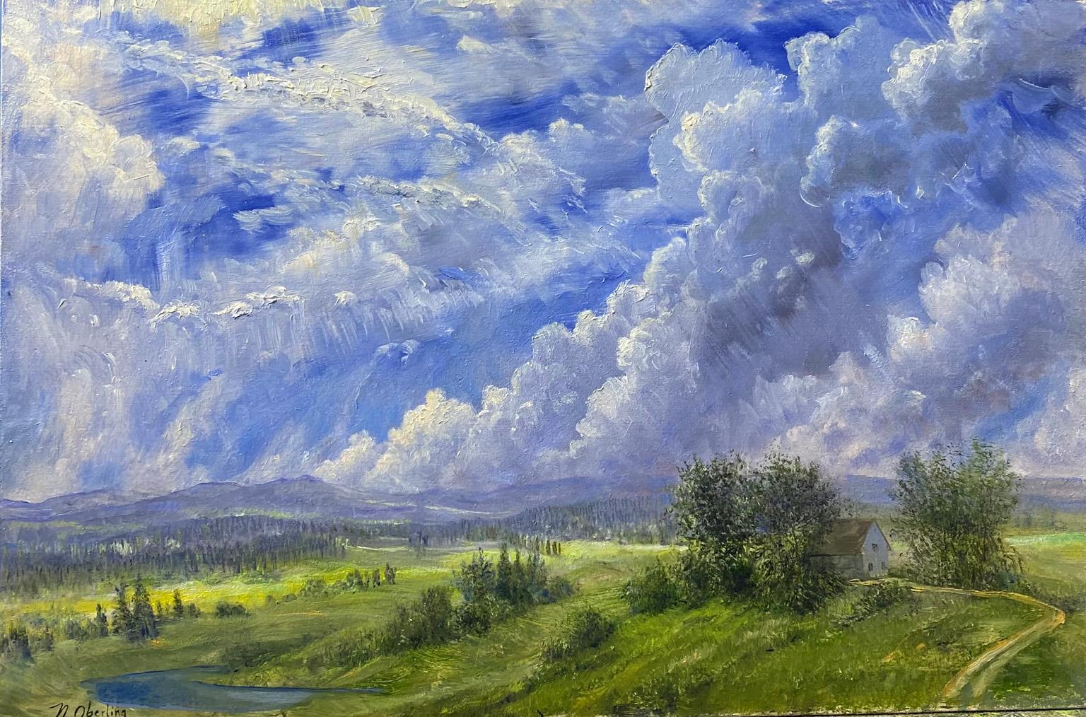 Nicholas Oberling Landscape Painting - West Valley in Flathead Valley Montana
