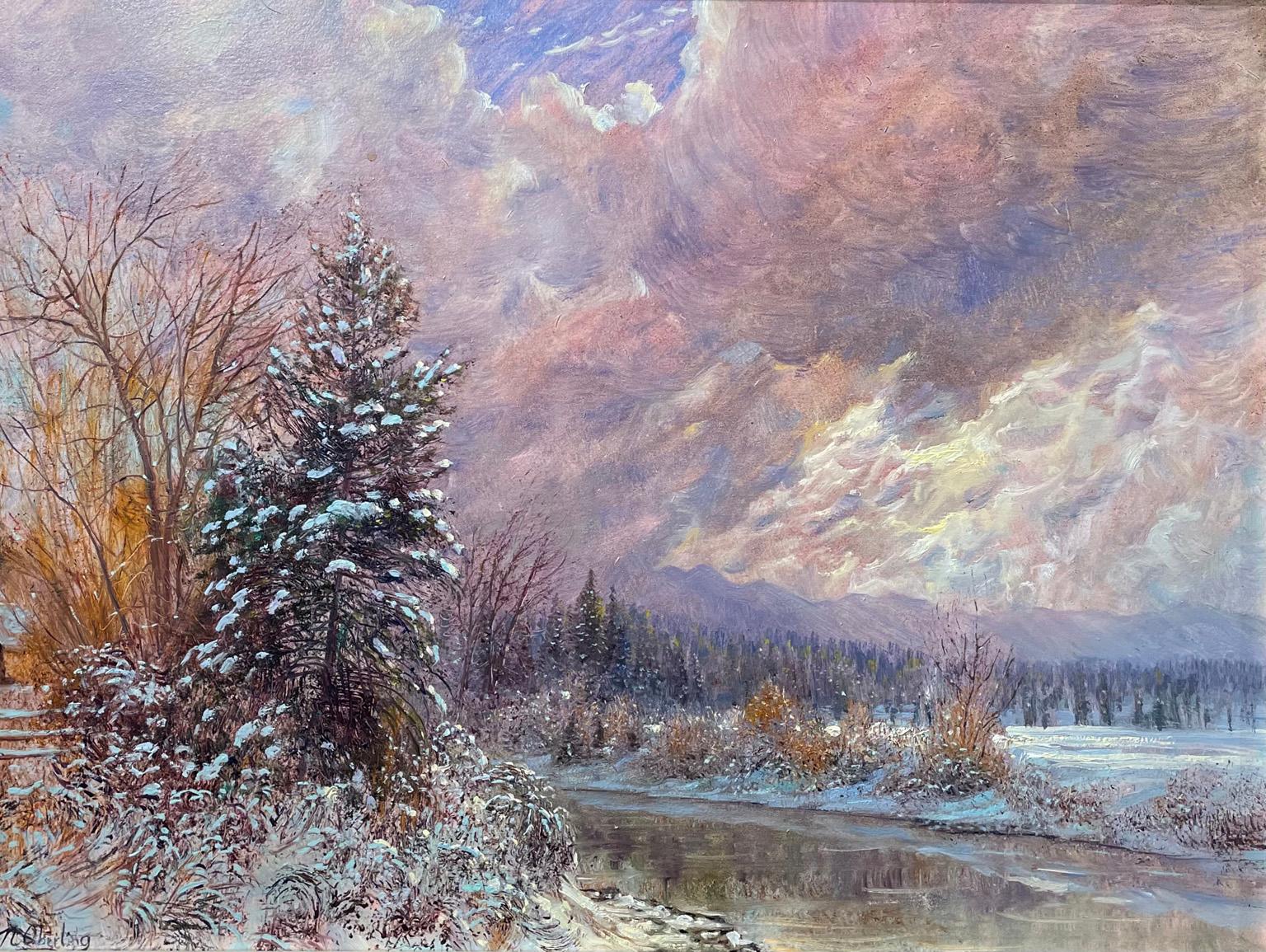Nicholas Oberling Landscape Painting - Winter Solitude in Montana