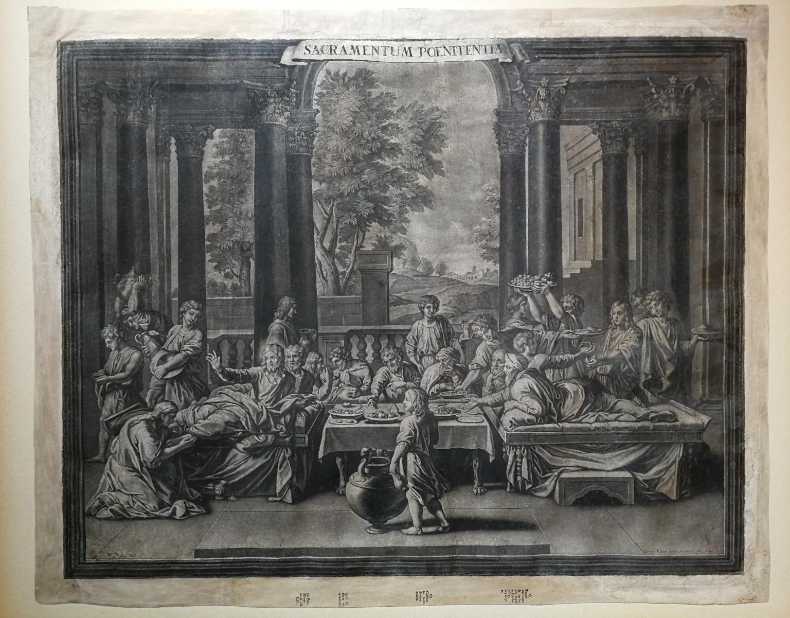 After Nicholas Poussin Seven Sacraments Prints 18th century mezzotint paper  1